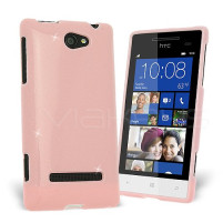 Силиконов гръб ТПУ гланц за HTC Windows Phone 8s розов